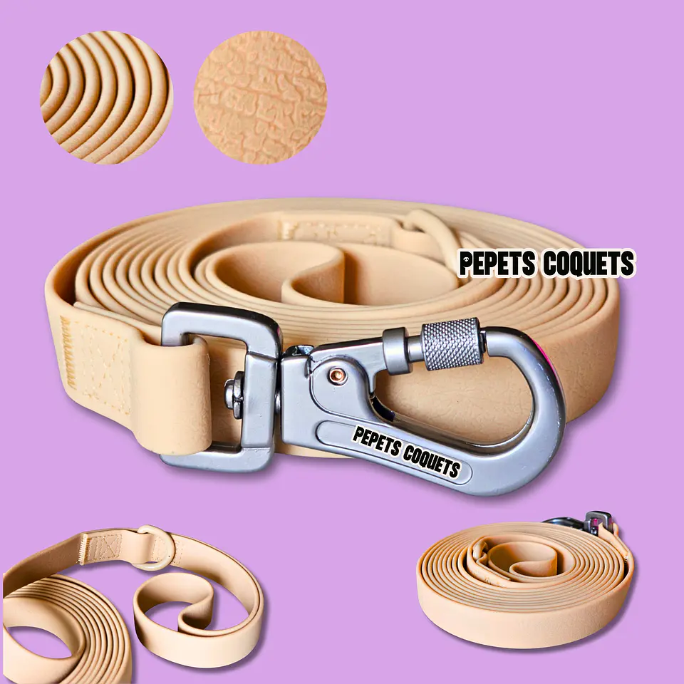 Correa impermeable 3 m x 2 cm, con mosquetón de seguridad, Biothane-PVC 3