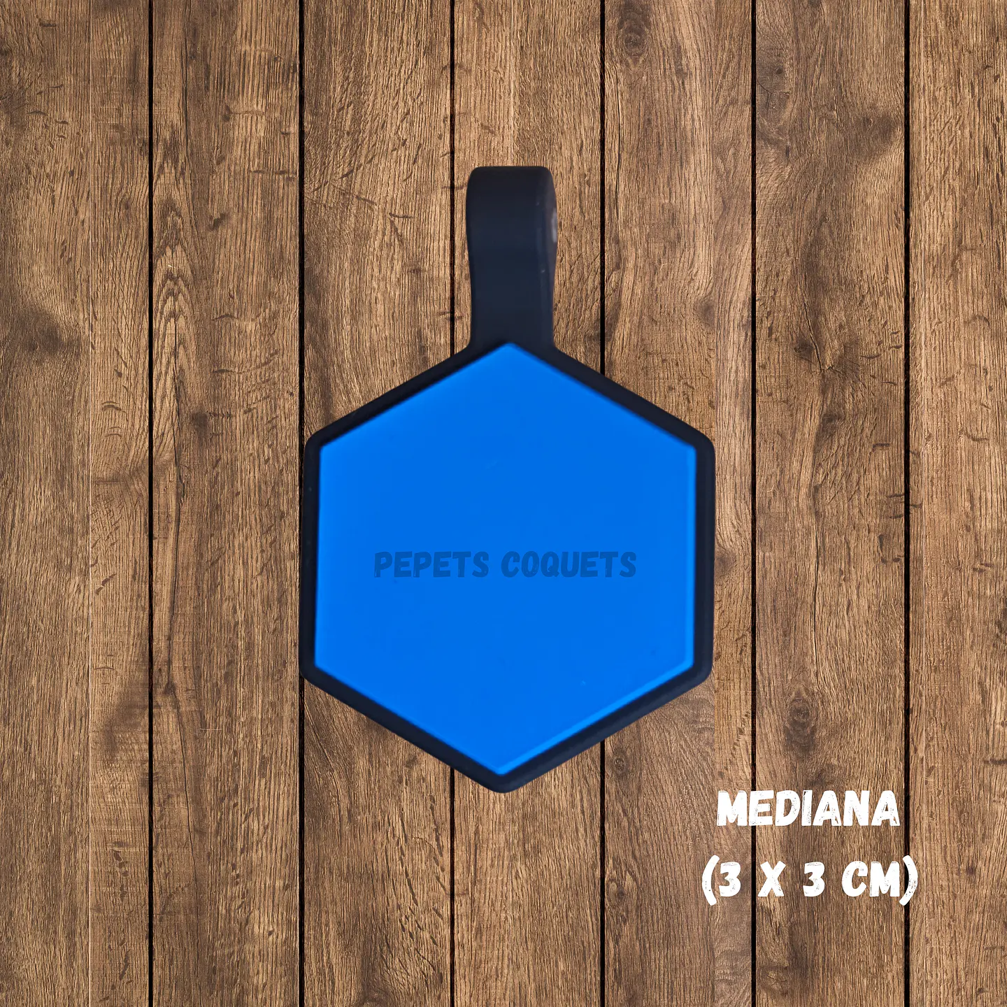 Hexágonos (3 cm) Placa de identificación de mascotas 10