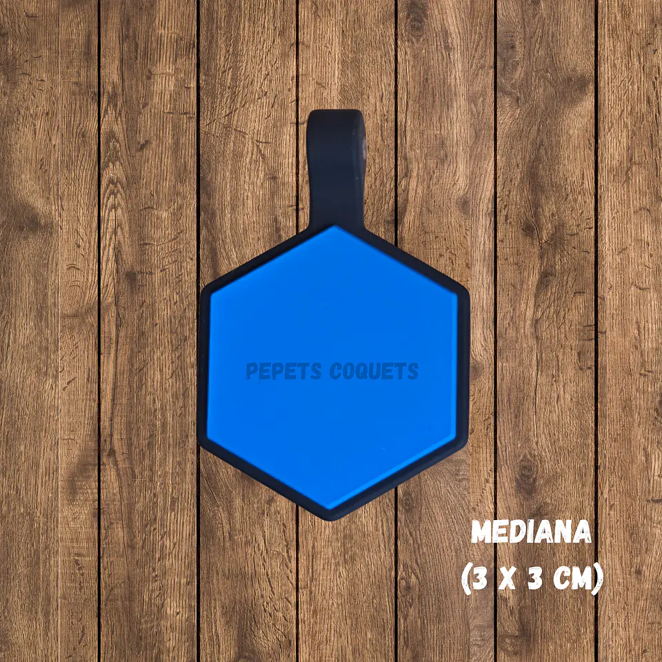 Hexágonos (3 cm) Placa de identificación de mascotas 10