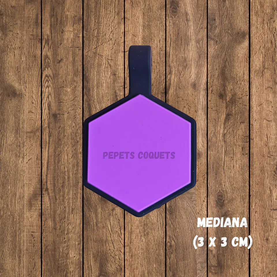 Hexágonos (3 cm) Placa de identificación de mascotas 12