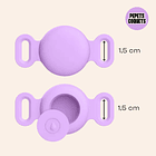 Porta Airtag hermético - LILA (con grabado láser, identificación para mascotas) 2