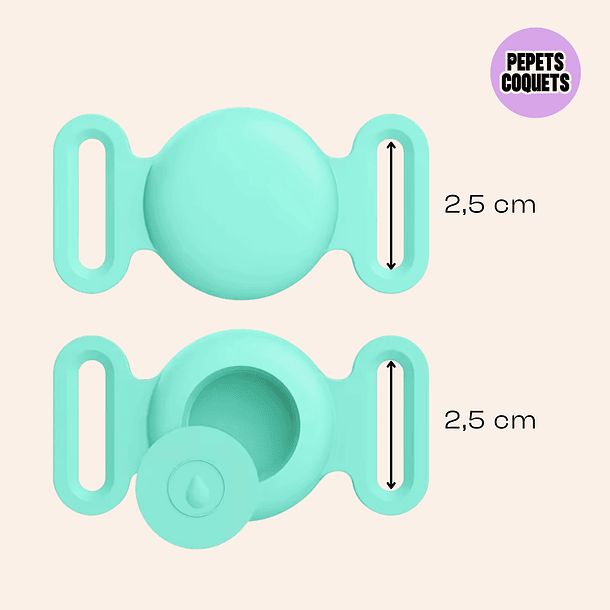 Porta Airtag - MENTA (con grabado láser, identificación para mascotas) 3