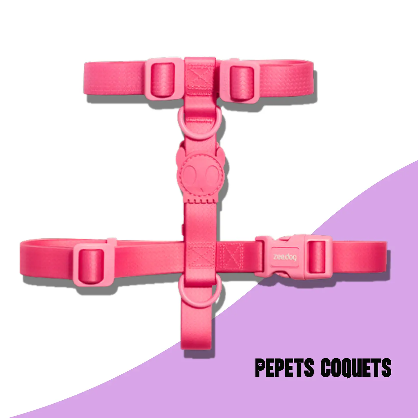 ZEEDOG Arnés Neopro (L) BUBBLEGUM - Tipo H - Impermeable para perros 1