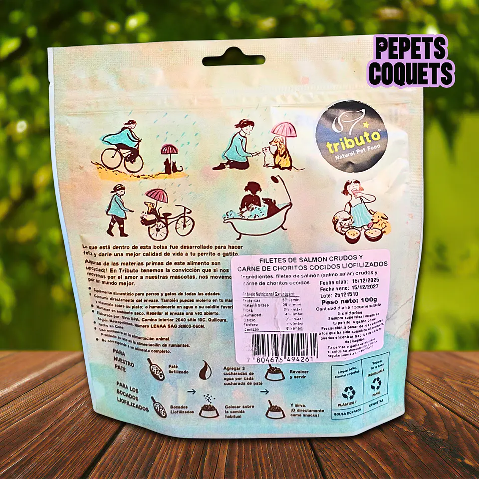 Mix Mar (Salmón y choritos) 100g Snack natural TRIBUTO 2