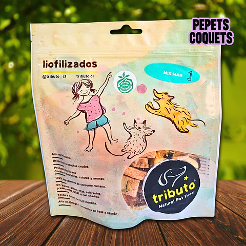 Mix Mar (Salmón y choritos) 100g Snack natural TRIBUTO