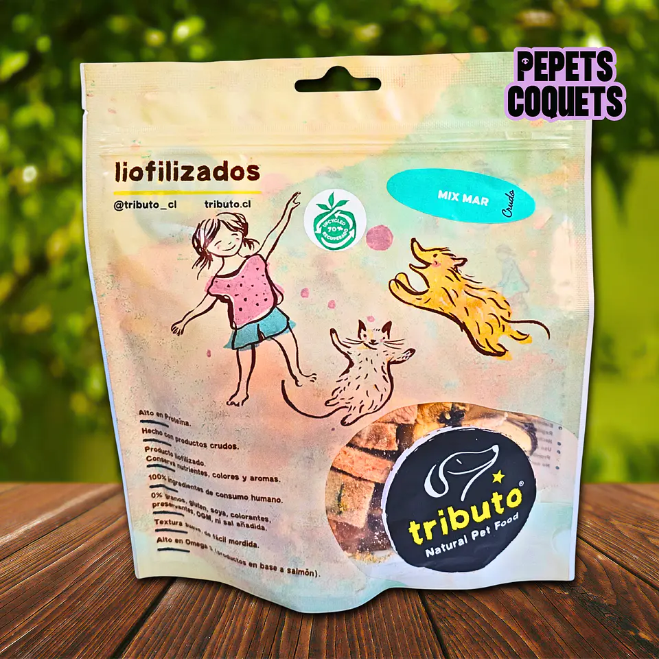 Mix Mar (Salmón y choritos) 100g Snack natural TRIBUTO 1