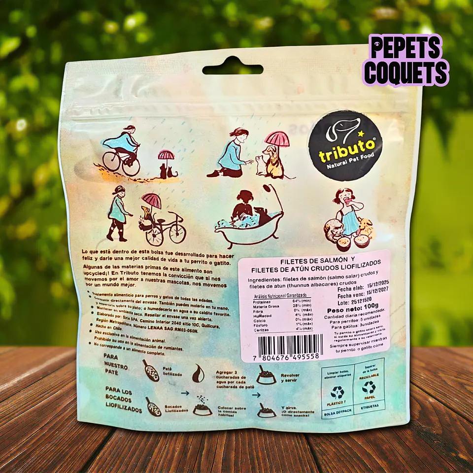 Mix Salmón y Atún 100g Snack natural TRIBUTO 2