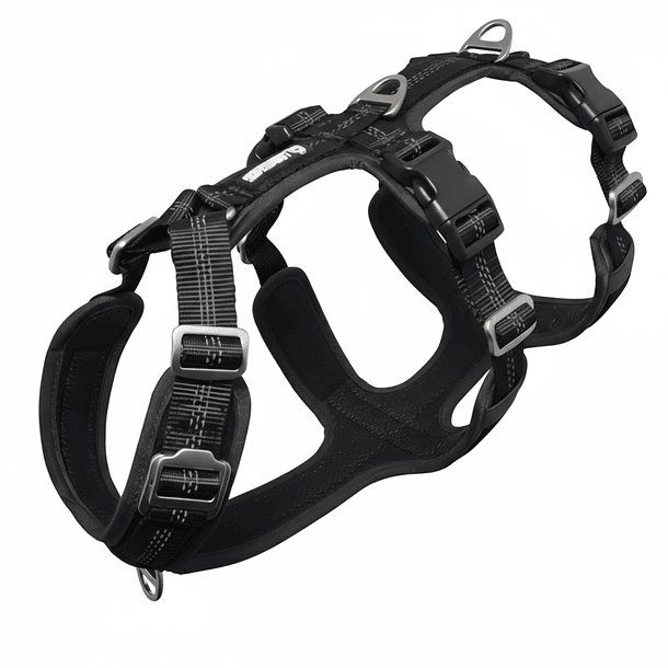 Arnés Anti-escape y Anti-tirones SUPERMUTT (Perro) NEGRO 1