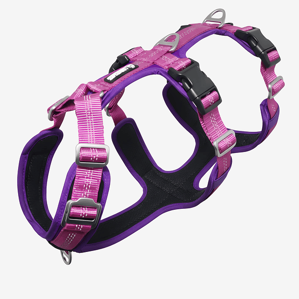 Arnés Anti-escape y Anti-tirones SUPERMUTT (Perro) ROSA-MORADO 1