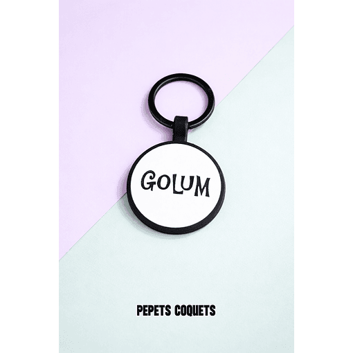 Circulares (3.4 cm) Placa de identificación de mascotas - Blanco