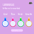 Círcular Mini Luminoso (2 cm) Placa de identificación de mascotas 2