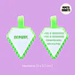 Diamantes luminosos (3 x 3.2 cm) Placa de identificación de mascotas - Miniatura 3