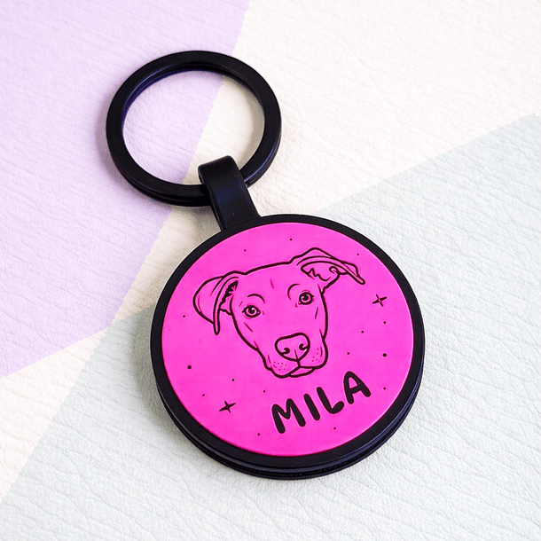 Circulares (3.4 cm) Placa de identificación de mascotas 1