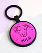 Redonda (3.4 cm) Placa de identificación de mascotas - Miniatura 3