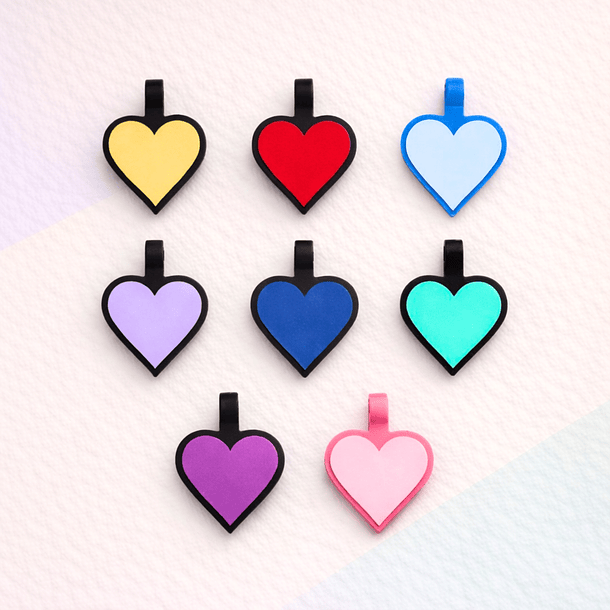 Corazón (3 cm) Placa de identificación de mascotas 1