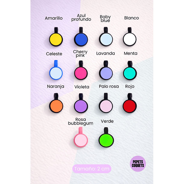 Círcular Mini (2 cm) Placa de identificación de mascotas 2