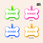 Huesito Luminoso (4 cm) Placa de identificación de mascotas 2