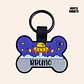 UFOLOGÍA (Hueso 4 cm) Placa de identificación de mascotas 100% silicona - Miniatura 1