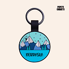 PATAGONIA (Redonda 3,4 cm) Placa de identificación de mascotas 100% silicona 1