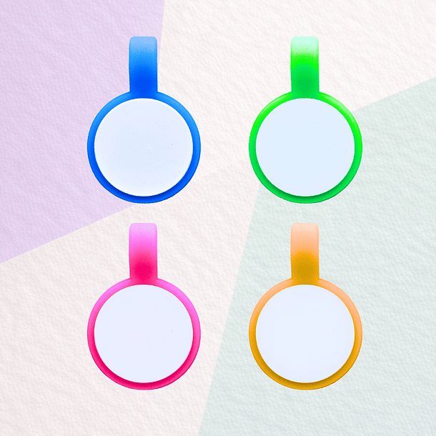 Círcular Mini Luminoso (2 cm) Placa de identificación de mascotas 1