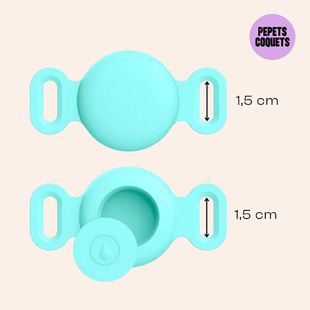 Porta Airtag - MENTA (con grabado láser, identificación para mascotas) 2