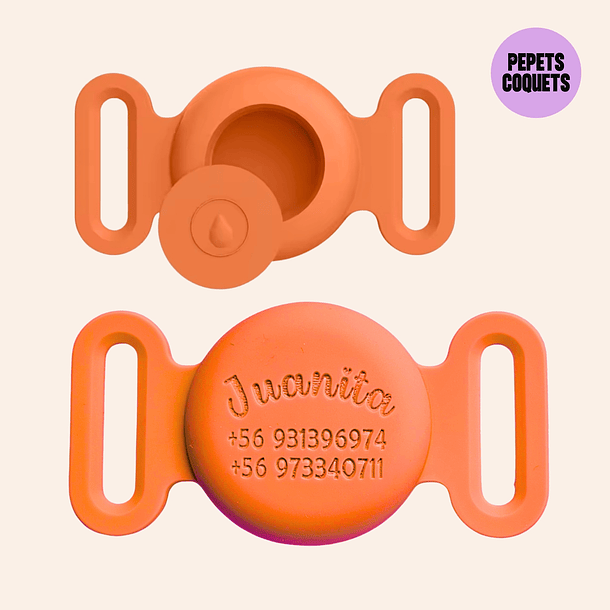 Porta Airtag - ZAPOTE (con grabado láser, identificación para mascotas) 1