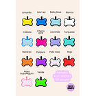 Huesitos (4 cm) Placa de identificación de mascotas 2