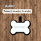 Huesitos (4 cm) Placa de identificación de mascotas 23