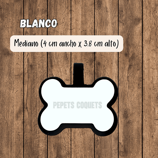 Huesitos (4 cm) Placa de identificación de mascotas 23