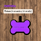 Huesitos (4 cm) Placa de identificación de mascotas 24