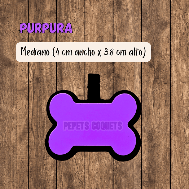 Huesitos (4 cm) Placa de identificación de mascotas 24