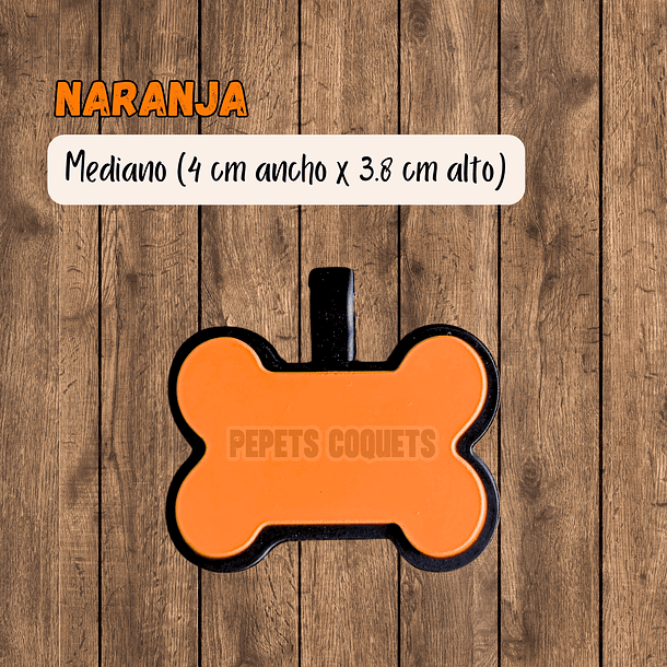 Huesitos (4 cm) Placa de identificación de mascotas 25