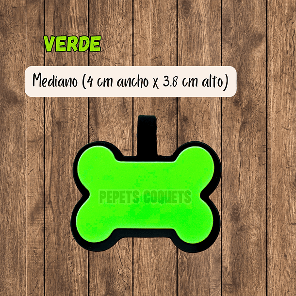 Huesitos (4 cm) Placa de identificación de mascotas 26