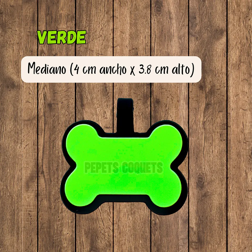 Huesitos (4 cm) Placa de identificación de mascotas 26