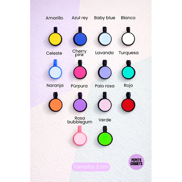 Círcular Mini (2 cm) Placa de identificación de mascotas 2