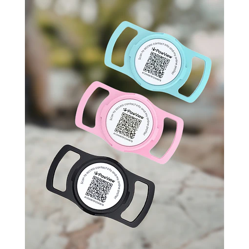 Placa inteligente con QR PAWVIEW - 100% silicona - Identifica a tu mascota