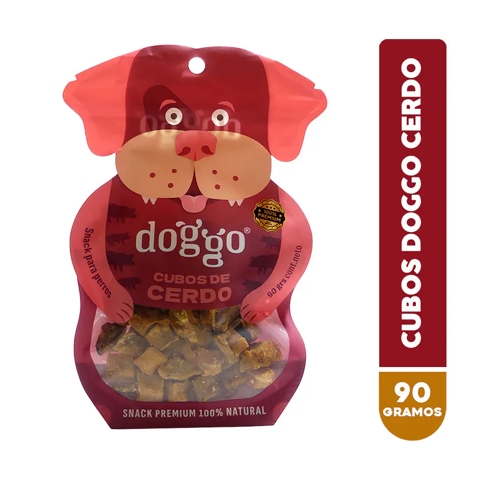 Bocaditos de cerdo 90 g Doggo - Snack 100% natural para perro 1