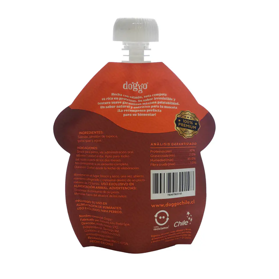 Compota/puré de Salmón 120g Tasty Doggo - 100% natural para perro 2