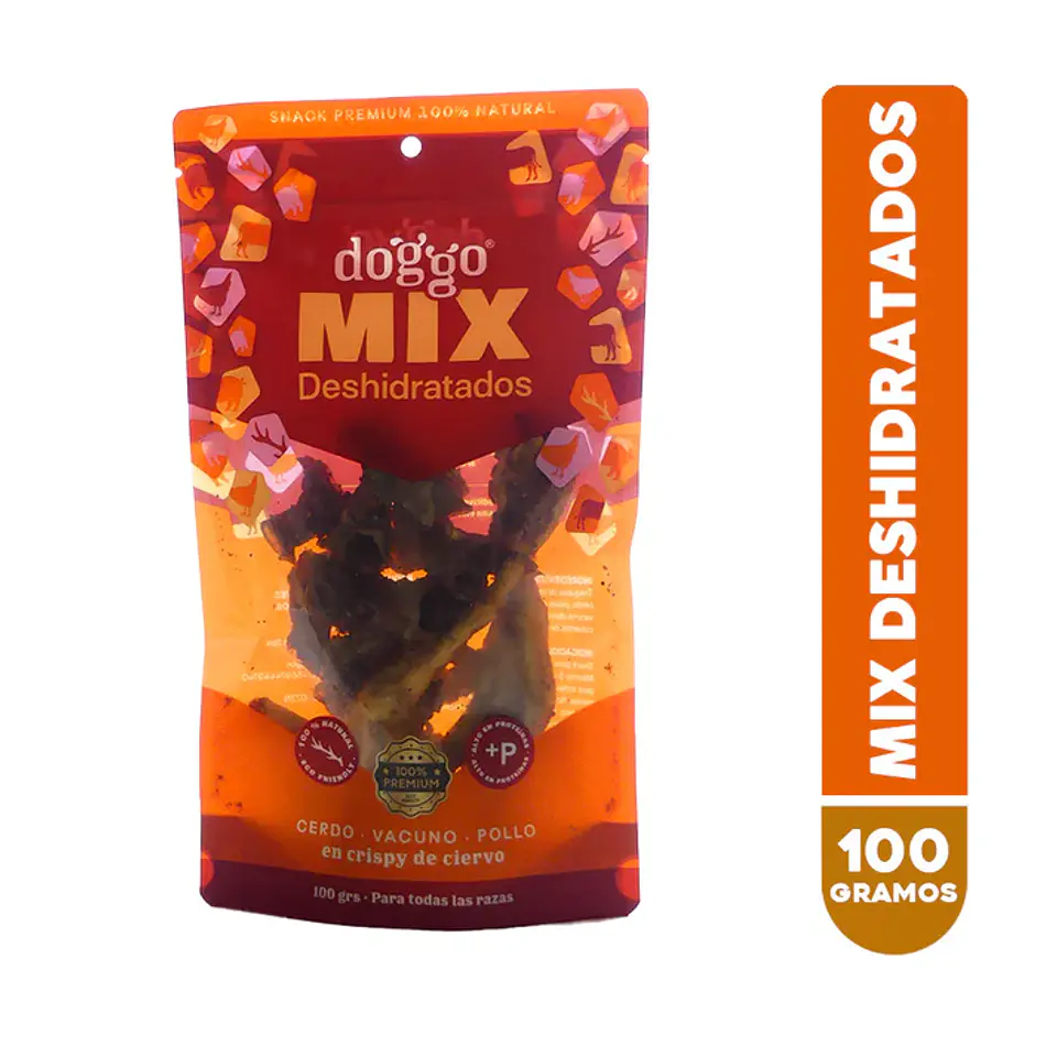 Mix de Snacks naturales 150g con Crispy de Ciervo - Doggo - Snack 100% natural para perro 1