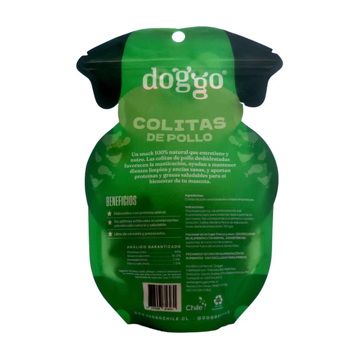 Colitas de pollo 90 g Doggo - Bocaditos 100% natural para perro 2