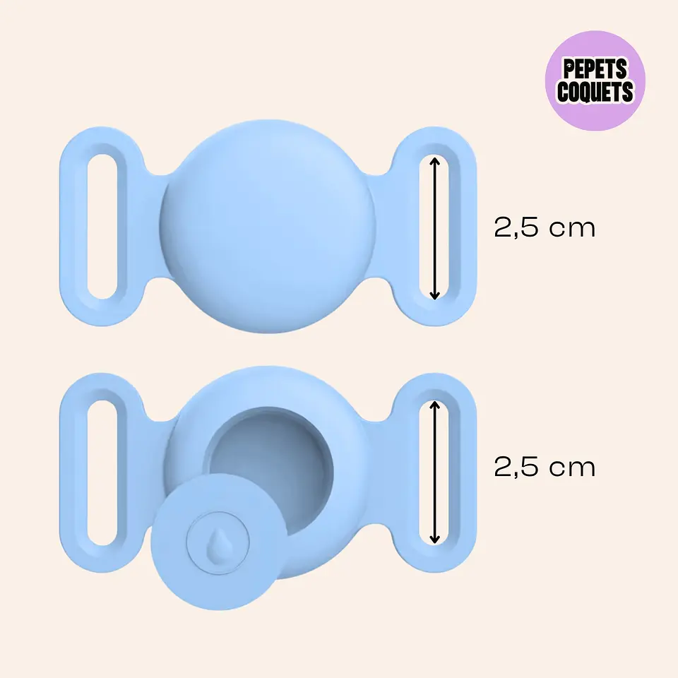 Porta Airtag - BABY BLUE (con grabado láser, identificación para mascotas) 2
