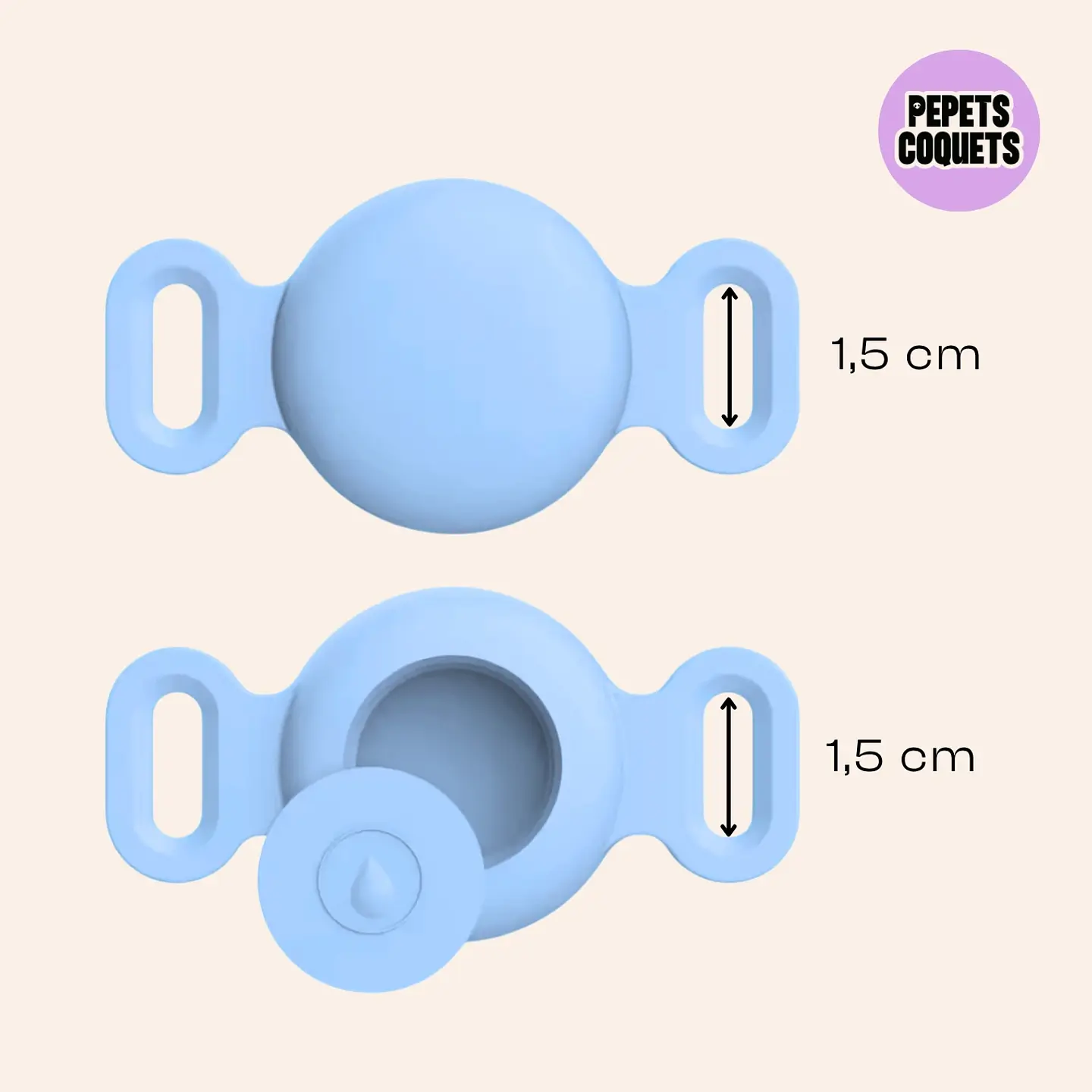 Porta Airtag - BABY BLUE (con grabado láser, identificación para mascotas) 3