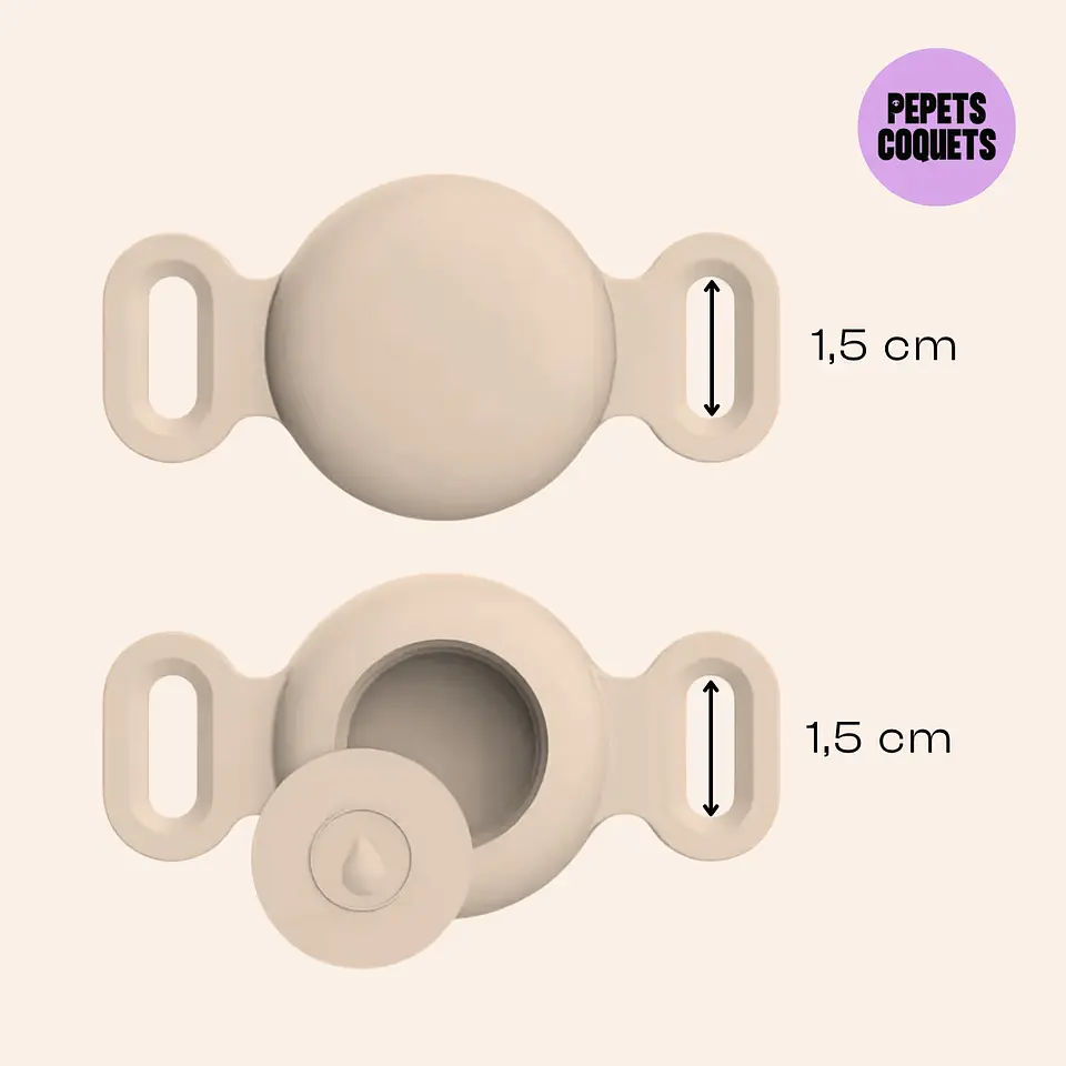 Porta Airtag - LATTE (con grabado láser, identificación para mascotas) 2
