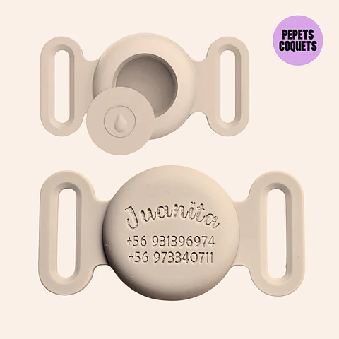 Porta Airtag - LATTE (con grabado láser, identificación para mascotas)
