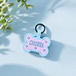 Hueso color BABY ROSA - Placa de identificación de silicona para mascotas - Miniatura 1