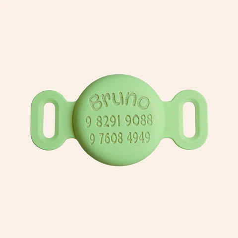 Porta Airtag (S) - MATCHA con grabado láser, identificación para mascotas)