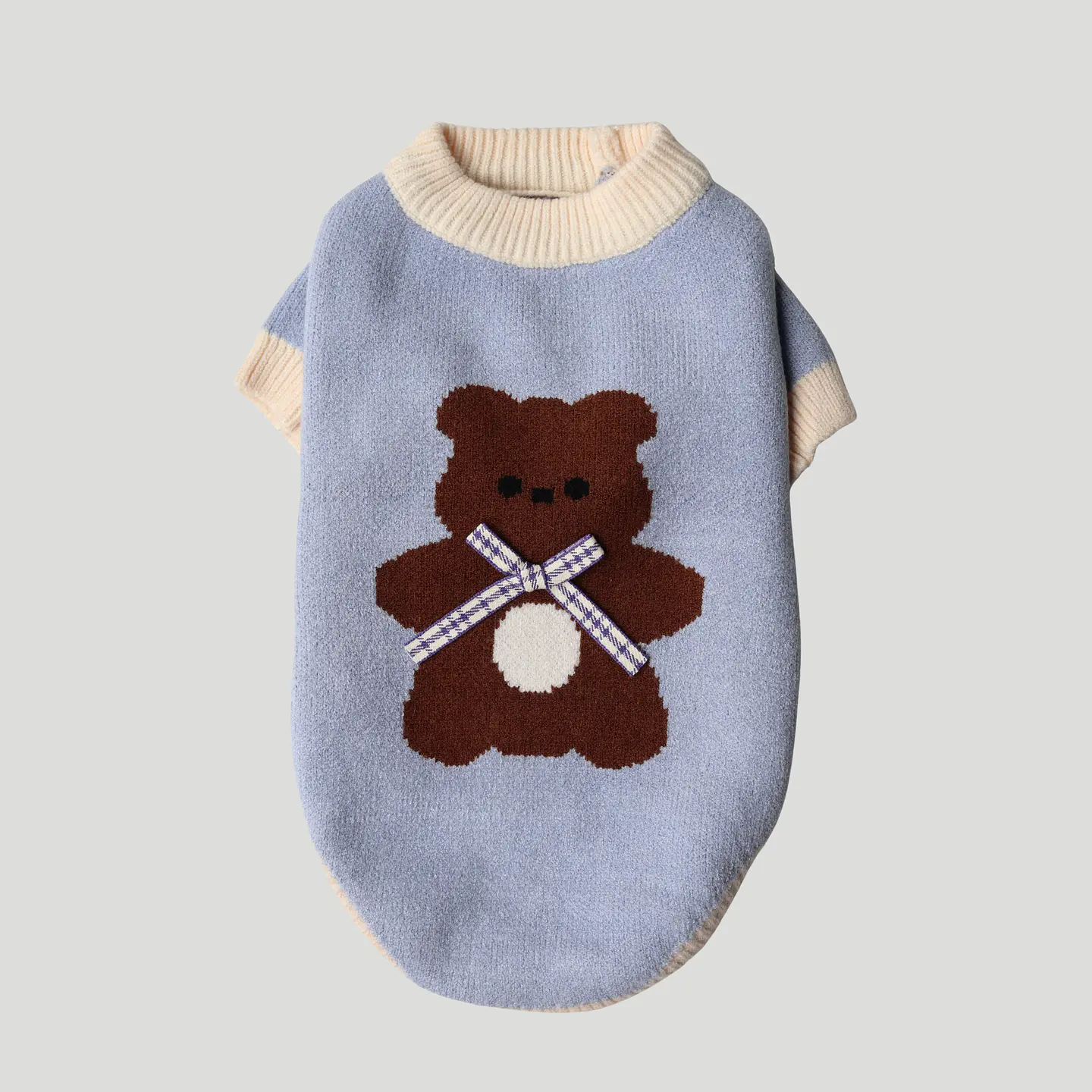 Abrigo Teddy Celeste para perro pequeño a mediano – Espalda 40 cm 2