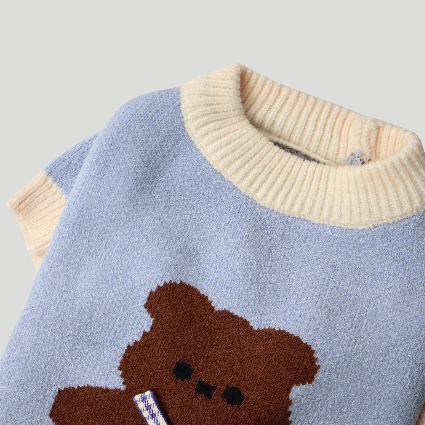 Abrigo Teddy Celeste para perro pequeño a mediano – Espalda 40 cm 3