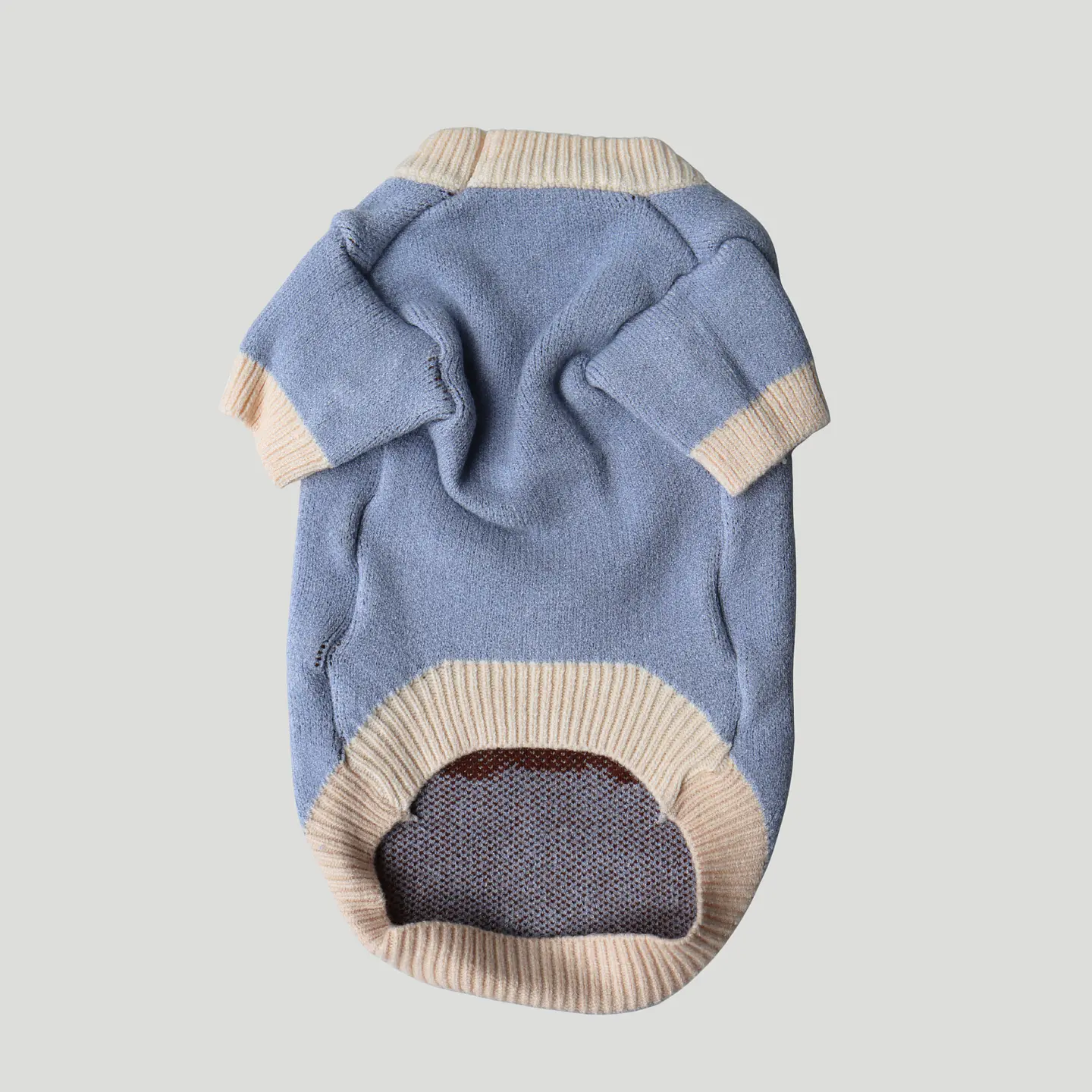 Abrigo Teddy Celeste para perro pequeño a mediano – Espalda 40 cm 5