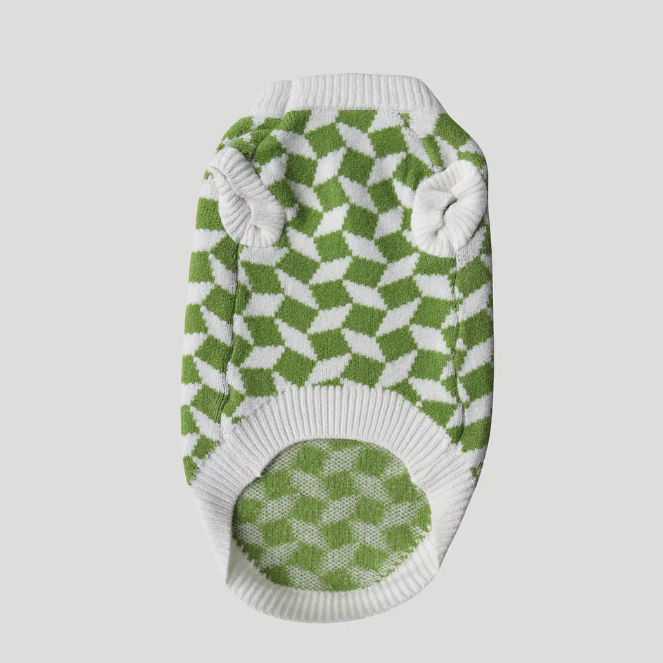 Chaleco Mosaico Verde para perro pequeño a mediano – Espalda 40 cm 3